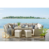 Alaterre Furniture Canaan AllWeather Wicker Outdoor Double-Corner Horseshoe Sectional Set AWWC01344578CCA